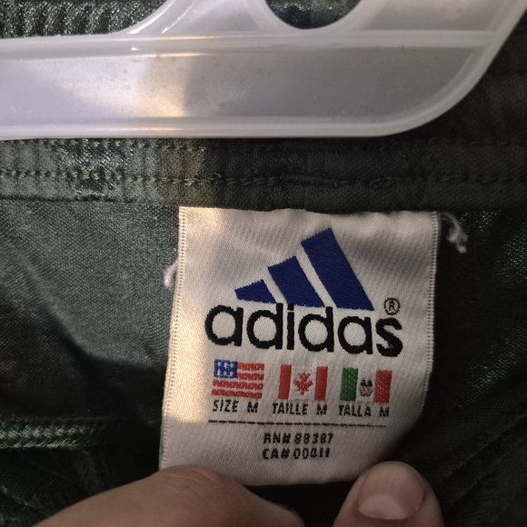 Adidas Green Diamond Pattern Shorts - Picture 2 of 5